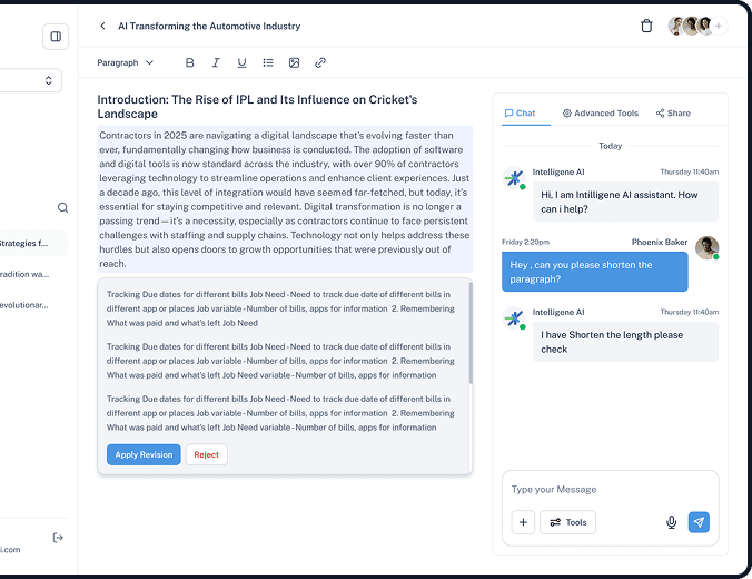 AI Assistant Collaborative Workspace